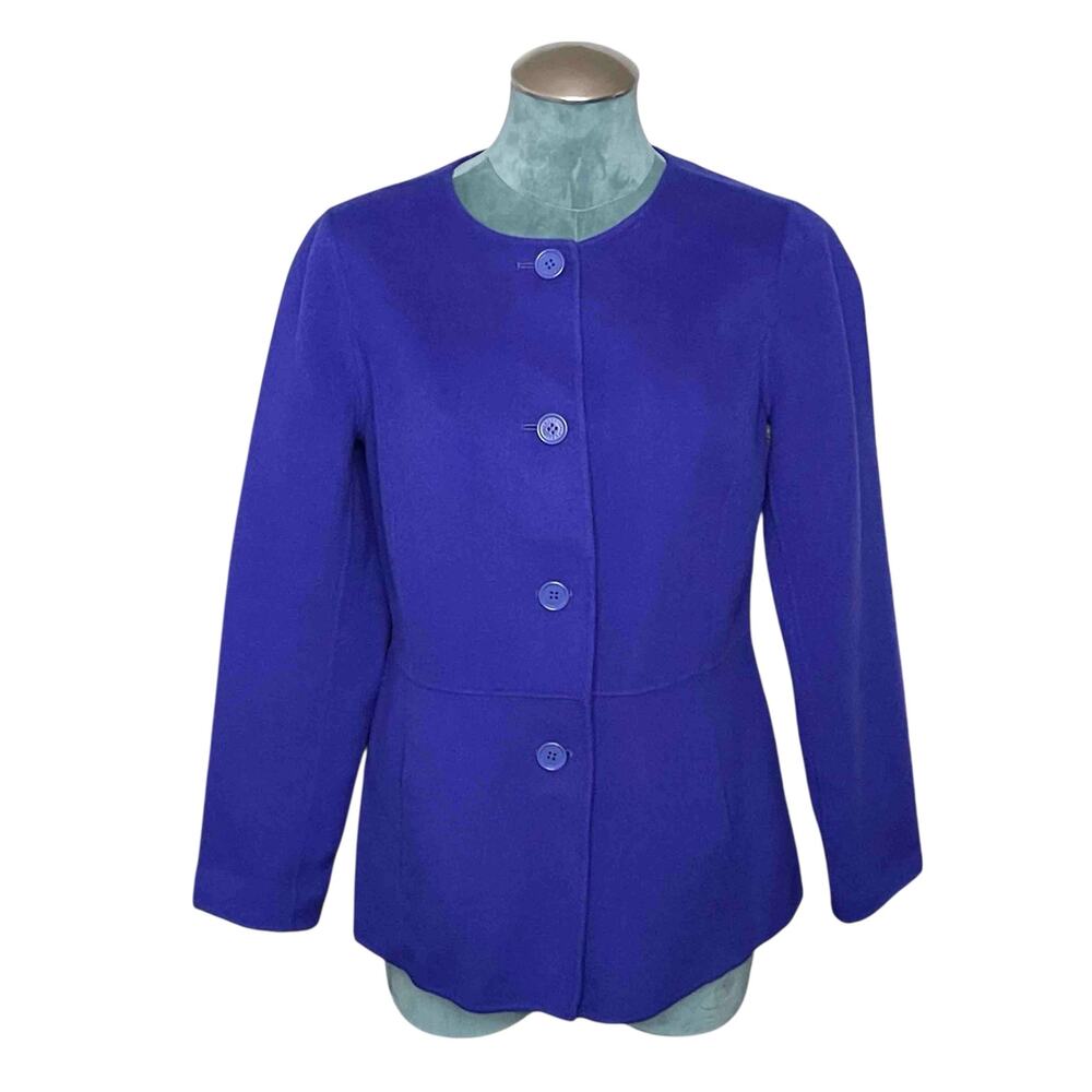 Talbots Purple Wool Button Front blazer jacket – Women’s 6